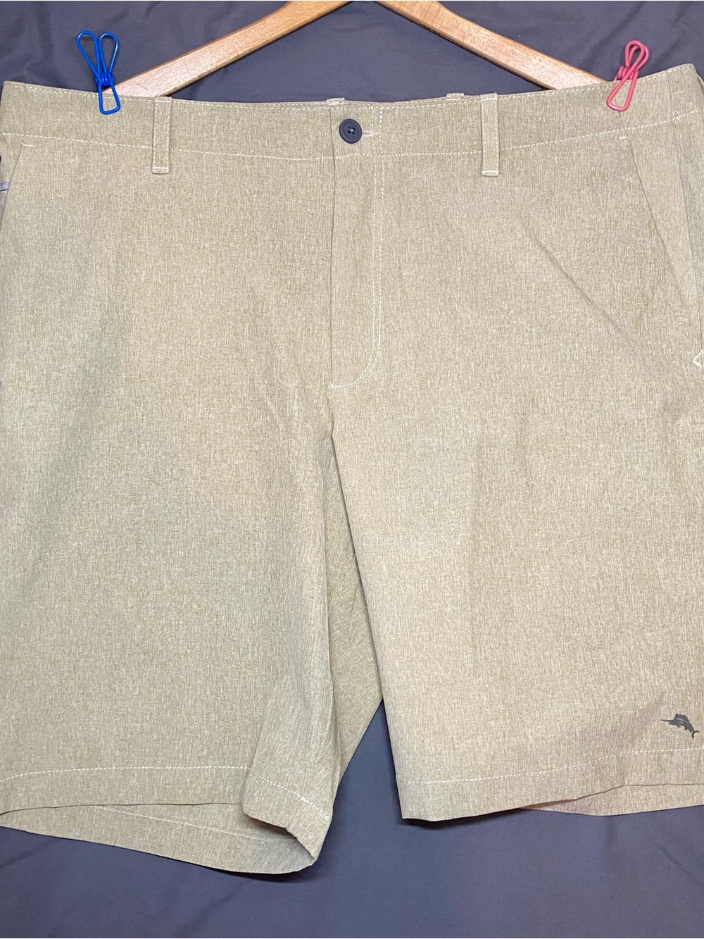 Tommy Bahama Men’s Short Size 38 Tan Flat Front Stretch Golf Casual Performance